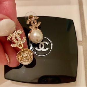CHANEL PEAR EARRINGS